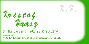 kristof haasz business card